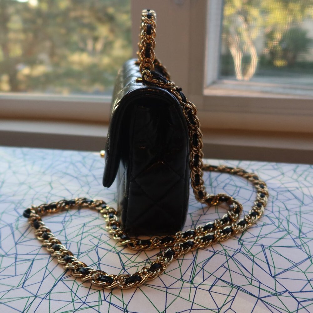 Chanel waxed lambskin mini handle classic flap bag - Picture 3 of 14